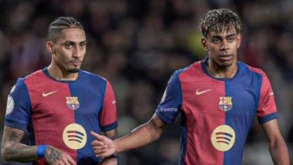 رافينيا ويامال يصنعان التاريخ في برشلونة.. أرقام استثنائية أمام رايو فاليكانو