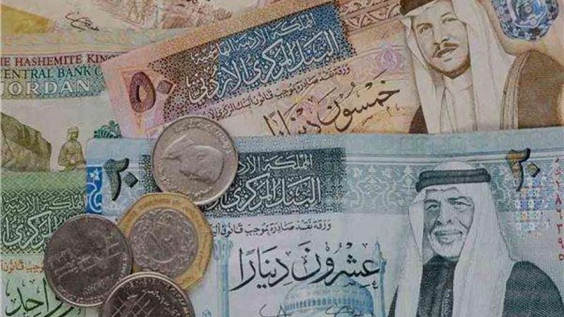 ارتفاع سعر الدينار الأردني مقابل الجنيه في البنك المركزي مساء اليوم الأحد