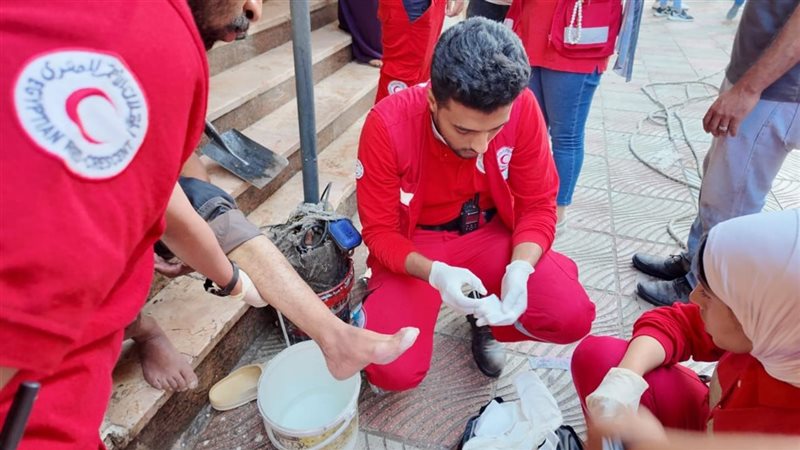 تحرك عاجل للهلال الأحمر لمساندة مصابي وأسر ضحايا حادث أتوبيس جنوب سيناء