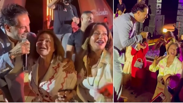 ليلى علوي وإلهام شاهين يتفاعلان مع راغب علامة بالرقص في أحدث حفلاته