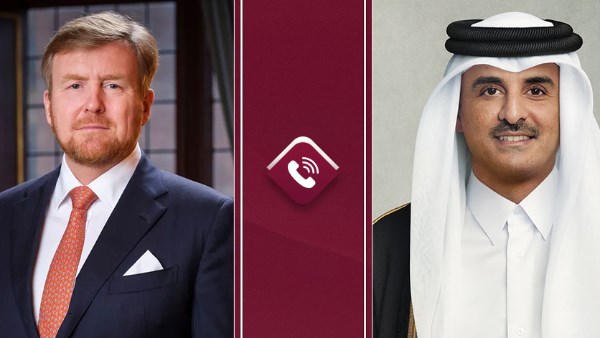 أمير قطر وملك هولندا يبحثان هاتفيا تعزيز العلاقات الثنائية والتطورات الإقليمية