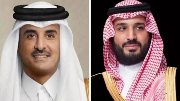 ولي العهد السعودي وأمير قطر يبحثان هاتفيًا مستجدات الأوضاع بالمنطقة وجهود تحقيق الأمن والاستقرار
