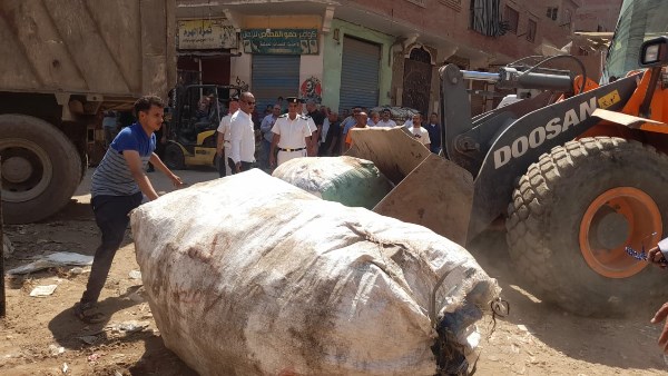 حملة مكبرة على مخازن الفرز والخردة بمنطقة الفضل بالطالبية