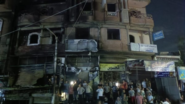 انفجار اسطوانة غاز يتسبب في حريق هائل بمخبز عيش سياحي داخل مطعم سوري بالفيوم