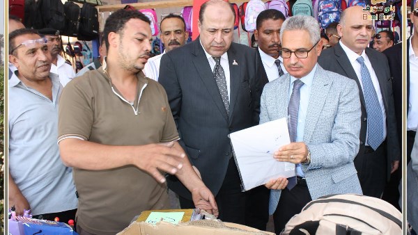 محافظ بني سويف يتفقد معرض أهلا مدارس ويوجه بالتوسع في إقامة معارض دائمة للسلع