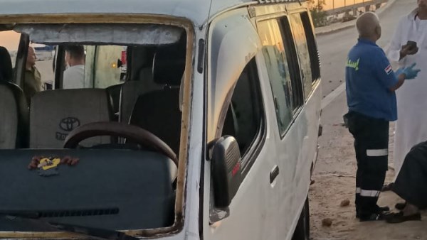 إصابة 6 أشخاص في انقلاب ميكروباص بالطريق الساحلي تجاه مطروح