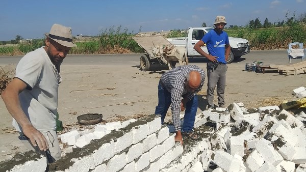 إزالة فورية لبناء مخالف بقرية جلبانة