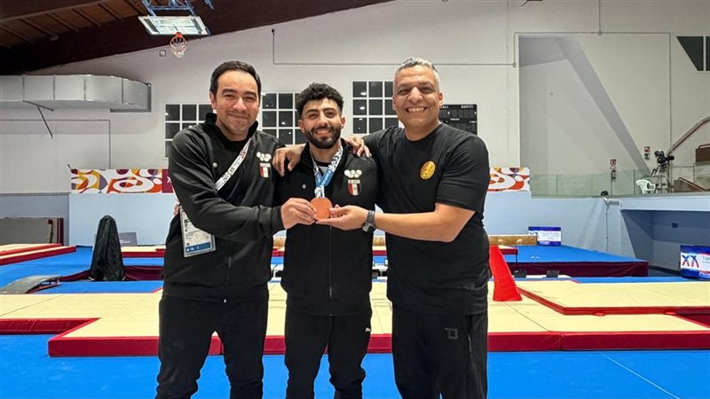 عمر العربي يتوج ببرونزية الفردي العام للجمباز في دورة البحر المتوسط