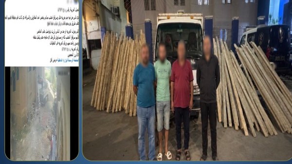 القبض على المتهمين بسرقة حمولة أخشاب من سيارة ربع نقل في دمياط
