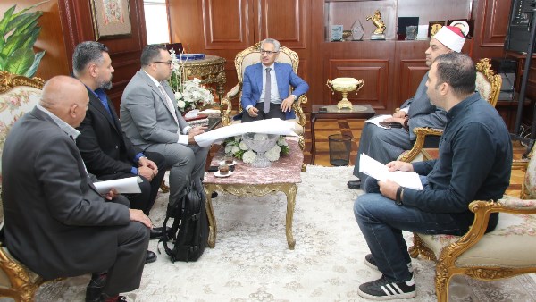 مساعد وزير الأوقاف يلتقي محافظ بني سويف لمتابعة الموقف التنفيذي لمشروع تطوير مسجد السيدة حورية