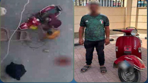 خلافات عائلية وراء الواقعة.. ضبط شاب اصطدم بسيدة بدراجته النارية وتعدى عليها