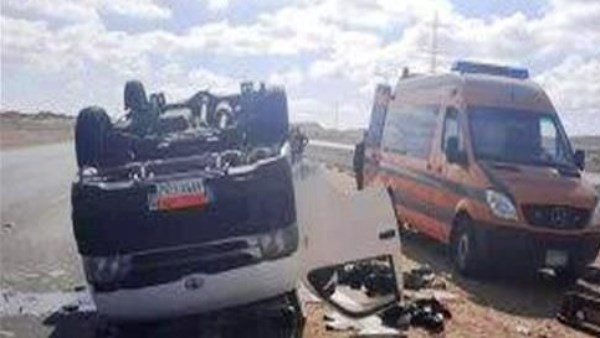 مصرع 10 أردنيين في حادثة انقلاب حافلة بسيناء