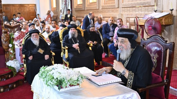 البابا تواضروس من كاتدرائية ملوي: بركة الله لا غنى عنها