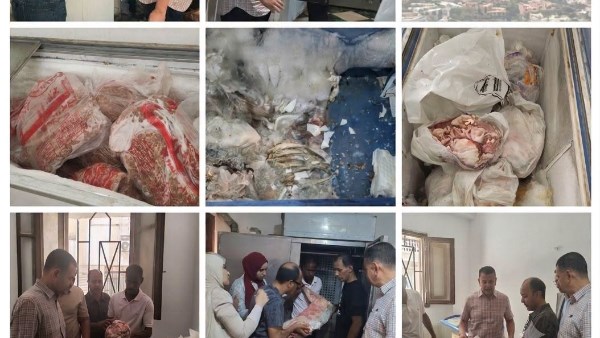 ضبط 900 كيلو لحوم غير صالحة للاستهلاك داخل مخزن سري بالغردقة