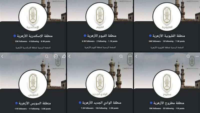 توثيق «الصفحات الرسمية للمناطق الأزهرية» على مواقع التواصل الاجتماعي