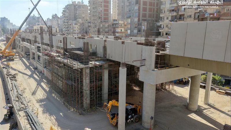 آخر تطورات مشروع مترو الإسكندرية وتفاصيل أعمال محطة سيدي بشر