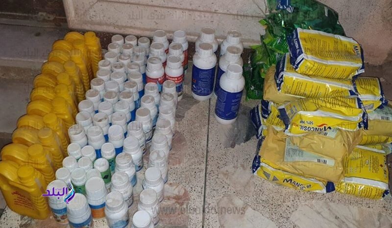 ضبط 359 عبوة مبيدات زراعية متنوعة الأصناف غير مسجلة بوزارة الزراعية في حملات بالغربية