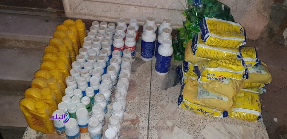 ضبط 359 عبوة مبيدات زراعية متنوعة الأصناف غير مسجلة بوزارة الزراعية في حملات بالغربية