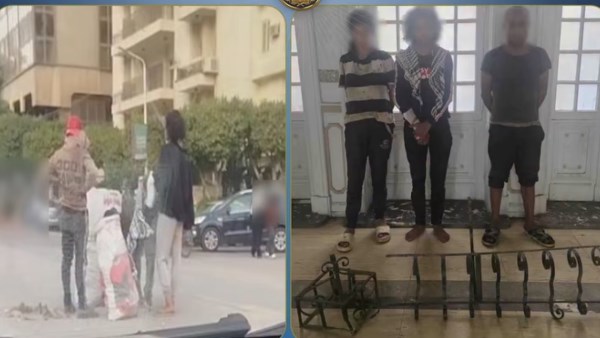 ضبط 3 أشخاص لسرقة حديد أعمدة الإنارة أعلى أحد أرصفة الدقي بالجيزة