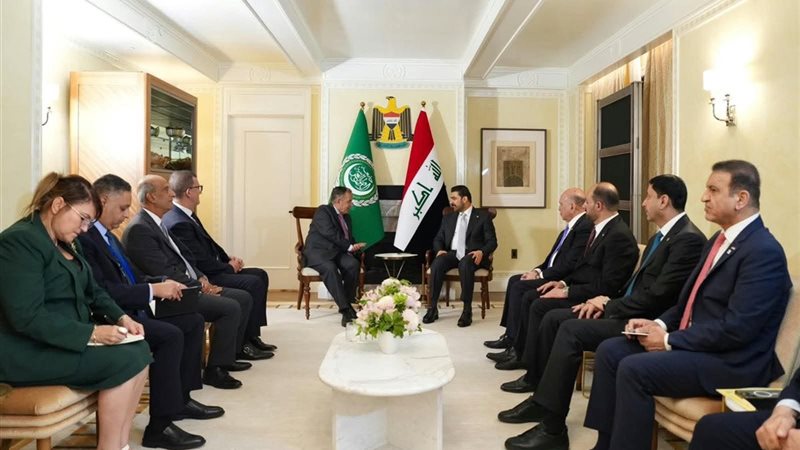 نبيل فهمي يلتقي رئيس مجلس وزراء العراق
