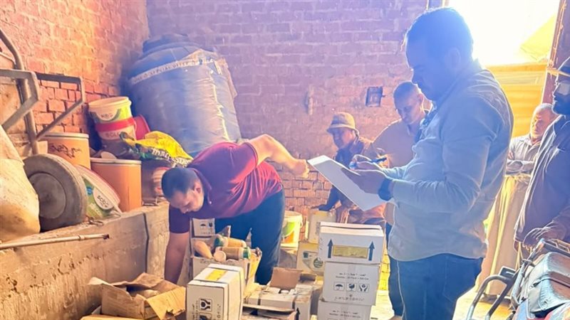 حماية المستهلك بالدقهلية يضبط مخزنا غير مرخص لتصنيع وتعبئة المبيدات من مواد مجهولة المصدر