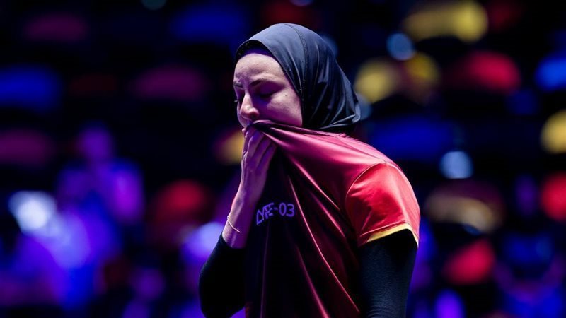 تنس الطاولة، دينا مشرف تواجه بطلة الصين في جولة السلسلة العالمية