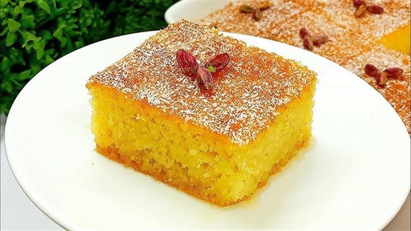 طريقة عمل كيكة البسبوسة بمذاق لذيذ لا يقاوم