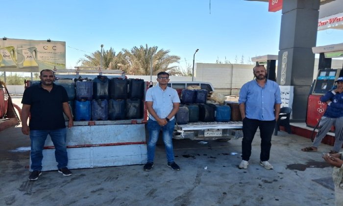 ضبط 2000 لتر سولار وبنزين قبل بيعها في السوق السوداء بالفيوم