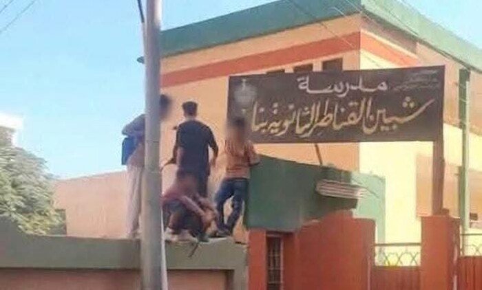 أمن القليوبية يفحص ظهور طلاب أعلى سور مدرسة للبنات بشبين القناطر