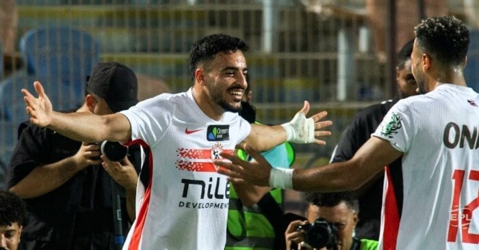 الزمالك ينهي الشوط الأول متقدمًا بهدف على أبو قير للأسمدة في الدوري الممتاز | «فيديو»