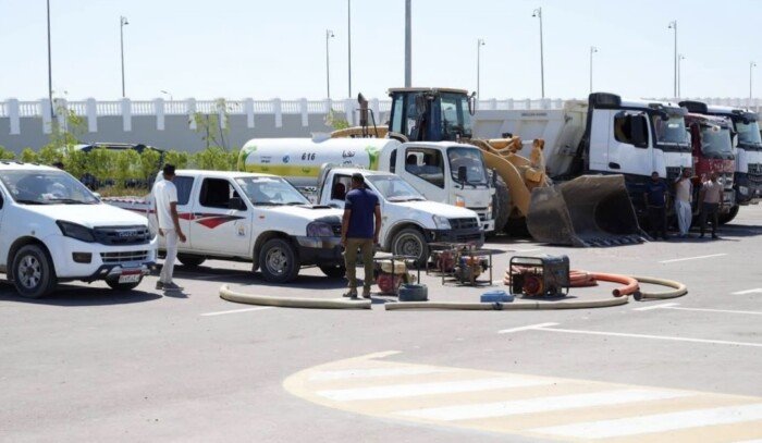 جهاز مدينة العلمين الجديدة يرفع درجة الاستعداد لمواجهة التقلبات الجوية وموسم الأمطار