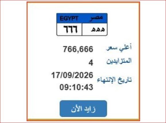 «ه ه ه 666» المرور تطرح لوحة سيارة مميزة| اعرف خطوات الحصول عليها