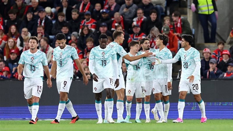 دوري الأمم الأوروبية، البرتغال تتقدم على النرويج 1-0 في الشوط الأول