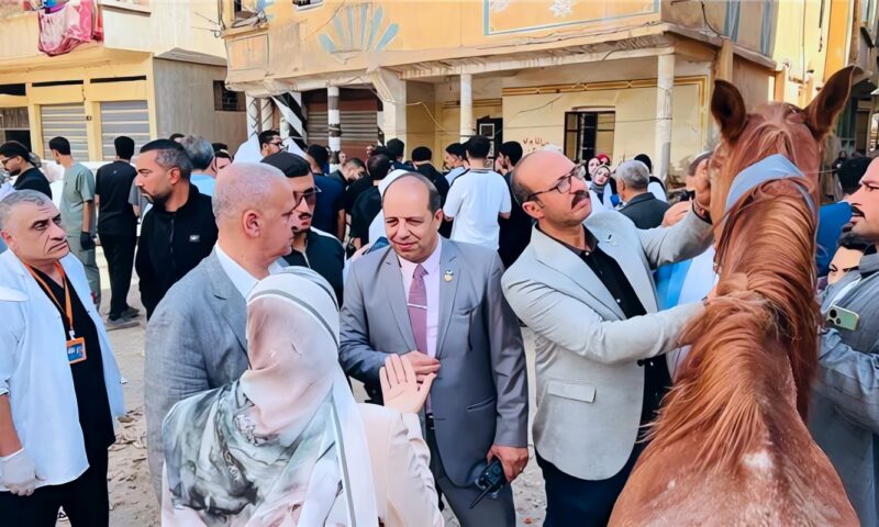 علاج وفحص 1637 حيوانا و850 طائرا خلال قافلة بيطرية مجانية بقرية ترعة غنيم بالدقهلية
