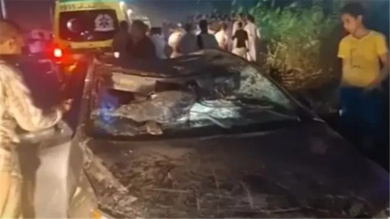 مصرع عروس وشقيقتها وإصابة 3 أشخاص في انقلاب سيارة بترعة بسوهاج