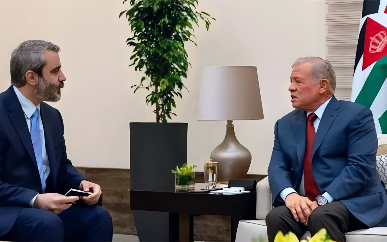 بيان أردني سوري مشترك عقب انتهاء لقاء الملك عبد الله وأسعد الشيباني