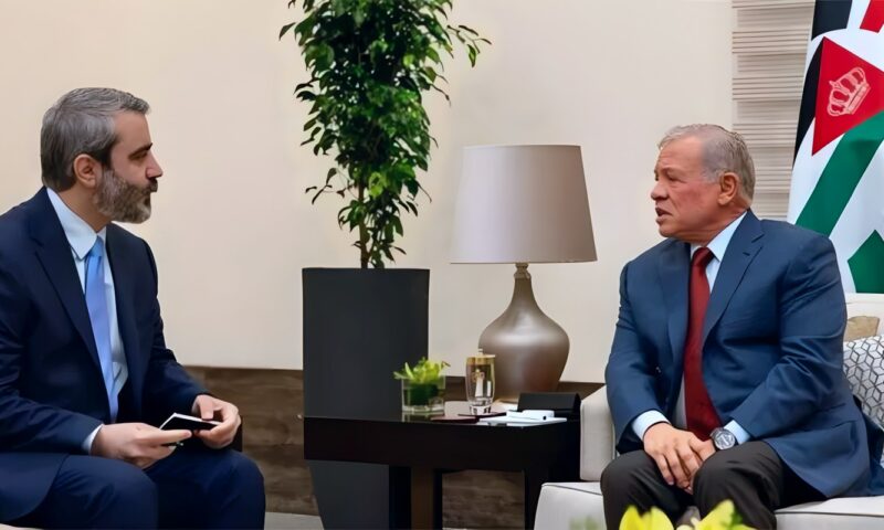 بيان أردني سوري مشترك عقب انتهاء لقاء الملك عبد الله وأسعد الشيباني