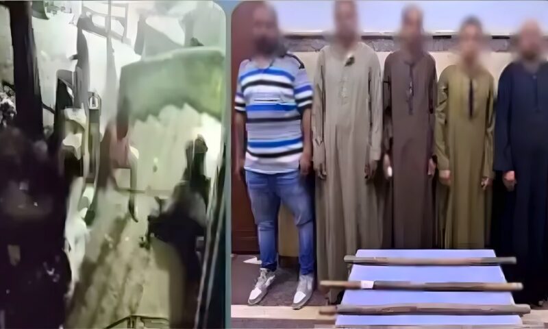 بسبب خلافات الجيرة، 5 أشخاص ينهالون بالضرب على صاحب محل ووالده بالعصي في سوهاج
