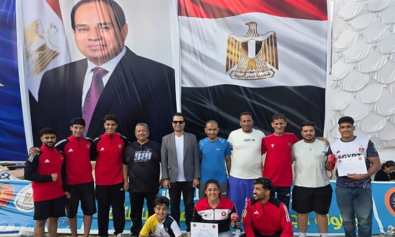 5 ميداليات لأبطال الدقهلية في بطولة الجمهورية للمصارعة الشاطئية برأس البر