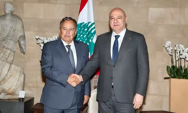 رئيس الجمهورية اللبنانية يستقبل الأمين العام لجامعة الدول العربية في قصر بعبدا