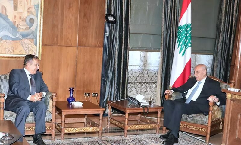 الأمين العام لجامعة الدول العربية يلتقي رئيس مجلس النواب اللبناني في بيروت