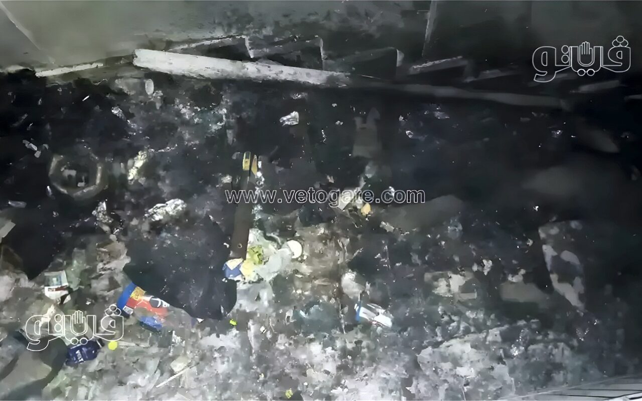 اندلاع حريق بمدخل خلفي لعقار من 6 طوابق بجوار مسجد الحصري بأكتوبر (صور)