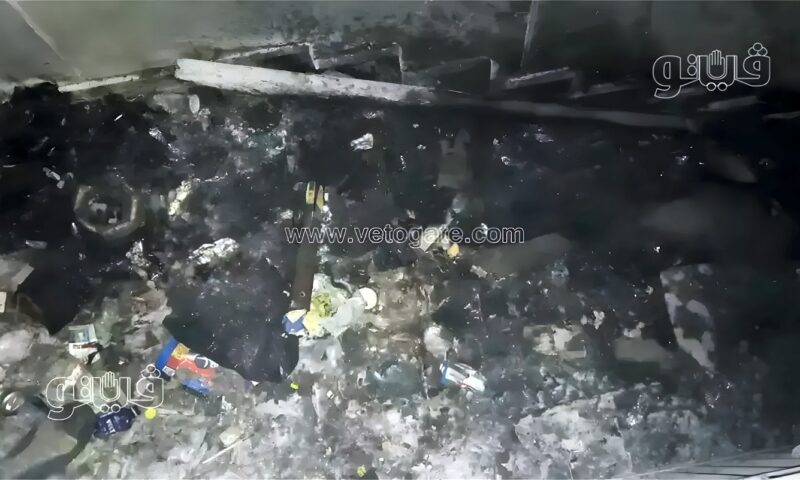 اندلاع حريق بمدخل خلفي لعقار من 6 طوابق بجوار مسجد الحصري بأكتوبر (صور)