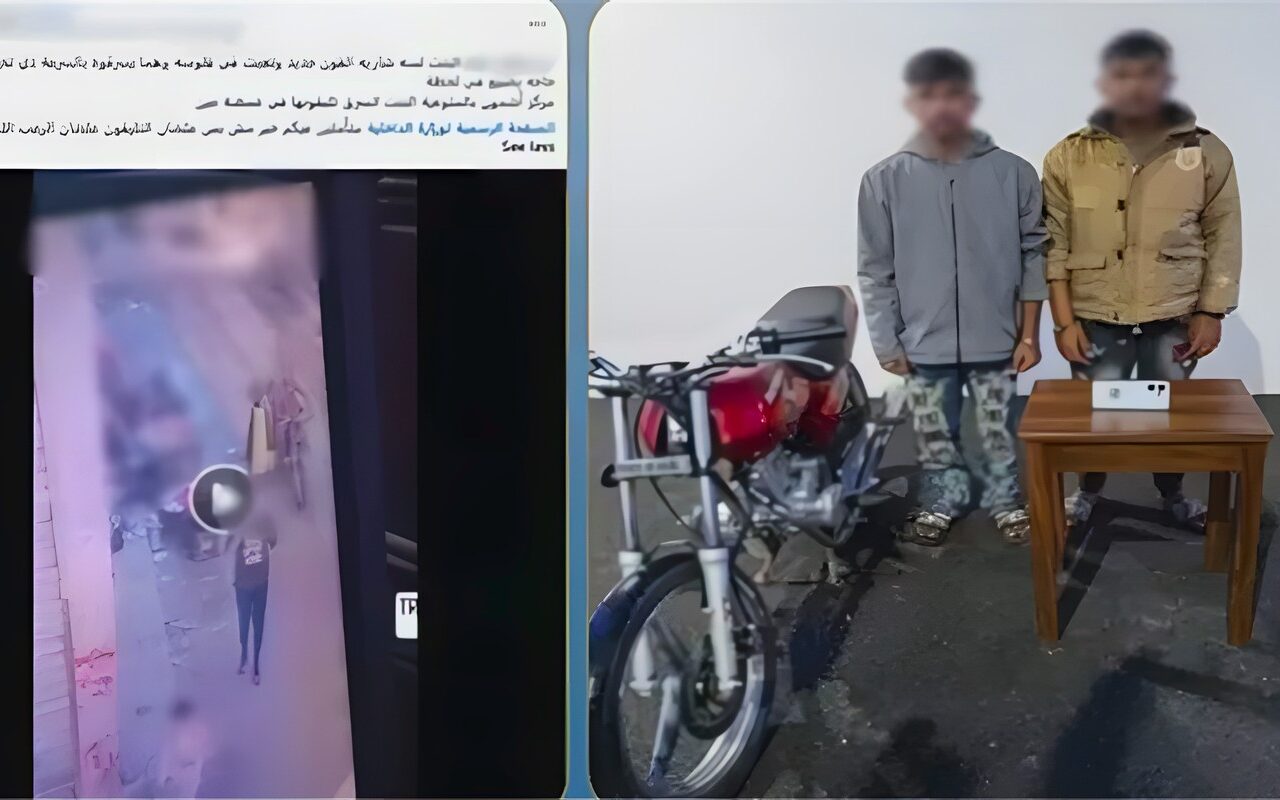 طالبان على دراجة نارية خطفا “محمول” من طالبة بأشمون، ورجال الشرطة يضبطونهما