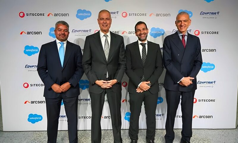 مصر للطيران تطلق مشروعًا متكاملًا للتحول الرقمي بالتعاون مع Arcsen وSalesforce وSITECORE