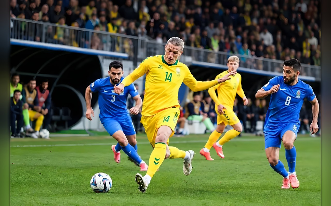 أذربيجان تجتاز ليتوانيا بهدف في دوري أمم أوروبا