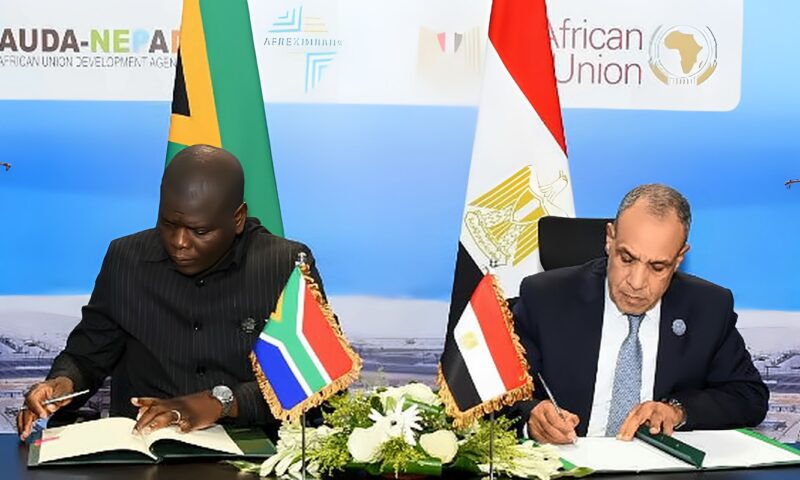 وزير الخارجية يلتقي نظيره الجنوب أفريقي ويوقعان اتفاق إنشاء اللجنة العليا المشتركة