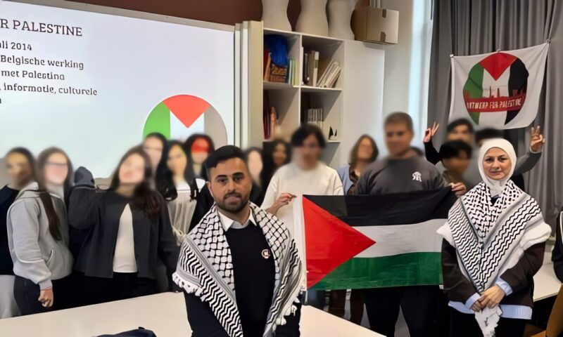 حصة جغرافيا في مدرسة بلجيكية تتحول إلى فعالية مؤيدة لفلسطين.. والسفير الإسرائيلي يطالب بتحقيق