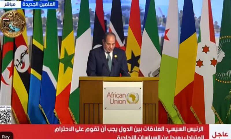 الرئيس السيسي يؤكد رفض مصر التدخلات الخارجية في الشؤون الأفريقية ويدعو لاحترام سيادة الدول
