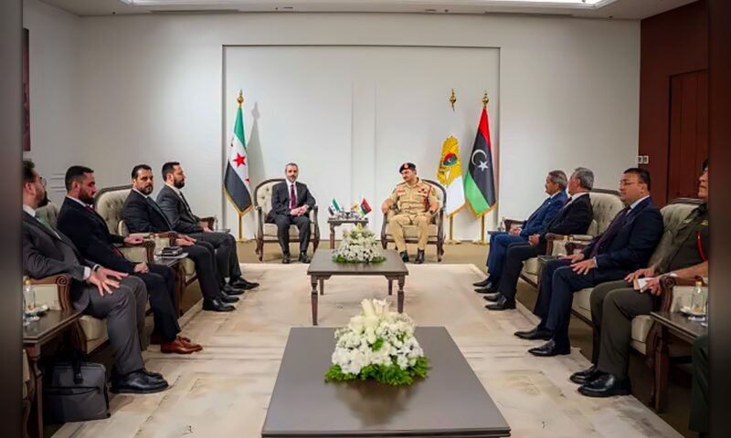 الشيباني في بنغازي ويلتقي صدام حفتر